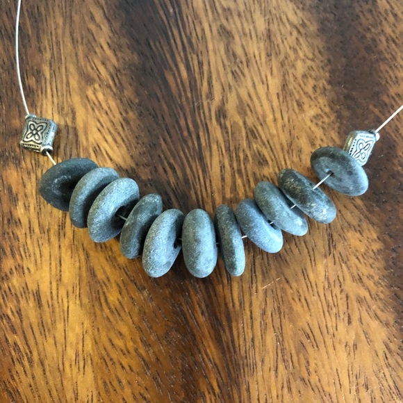 Grey River Pebble Necklace - Picture 2 of 2